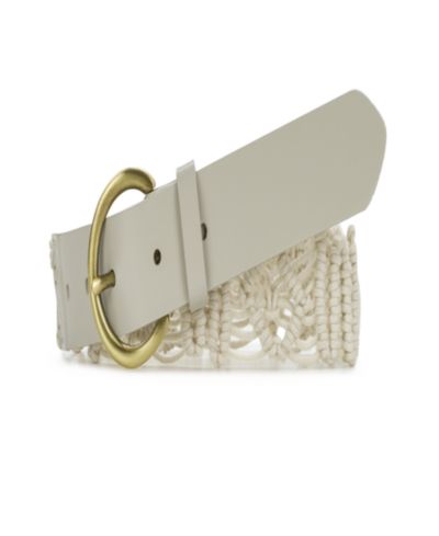 Patricia Nash Miramas Macrame Rope and Leather Belt