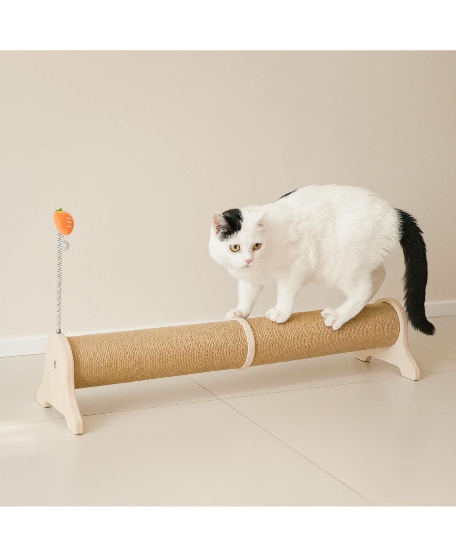 ARONKL Horizontal Sisal Cat Scratch Pad Large Scratcher With Spring Protect Furniture For Indoor Kitten