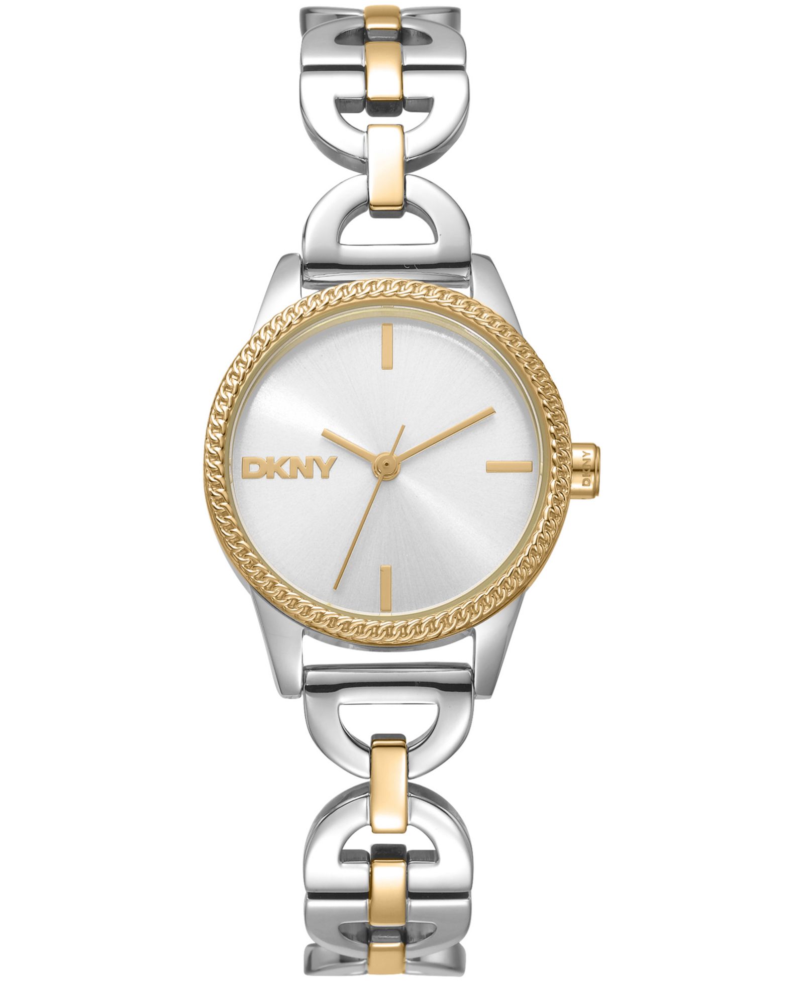 DKNY Women's Open Link Quartz Two-Tone Stainless Steel Bracelet Watch 26mm