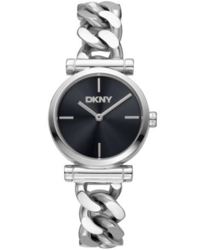 DKNY Женские кварцевые часы на браслете из нержавеющей стали Open Link 28mm