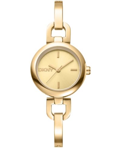 Женские часы DKNY Half Bangle Quartz, золотистая нержавеющая сталь, 26mm