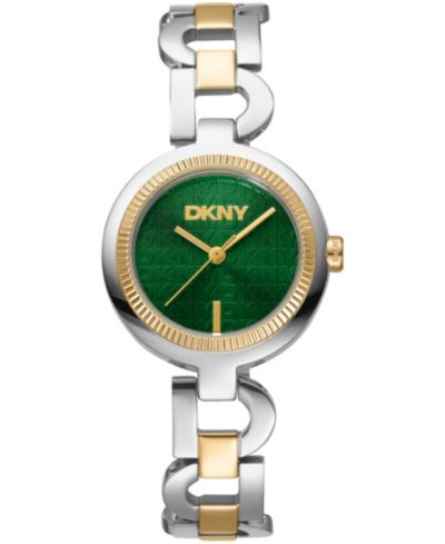 Женские наручные часы DKNY Open Link Quartz из двухцветной нержавеющей стали, 28mm