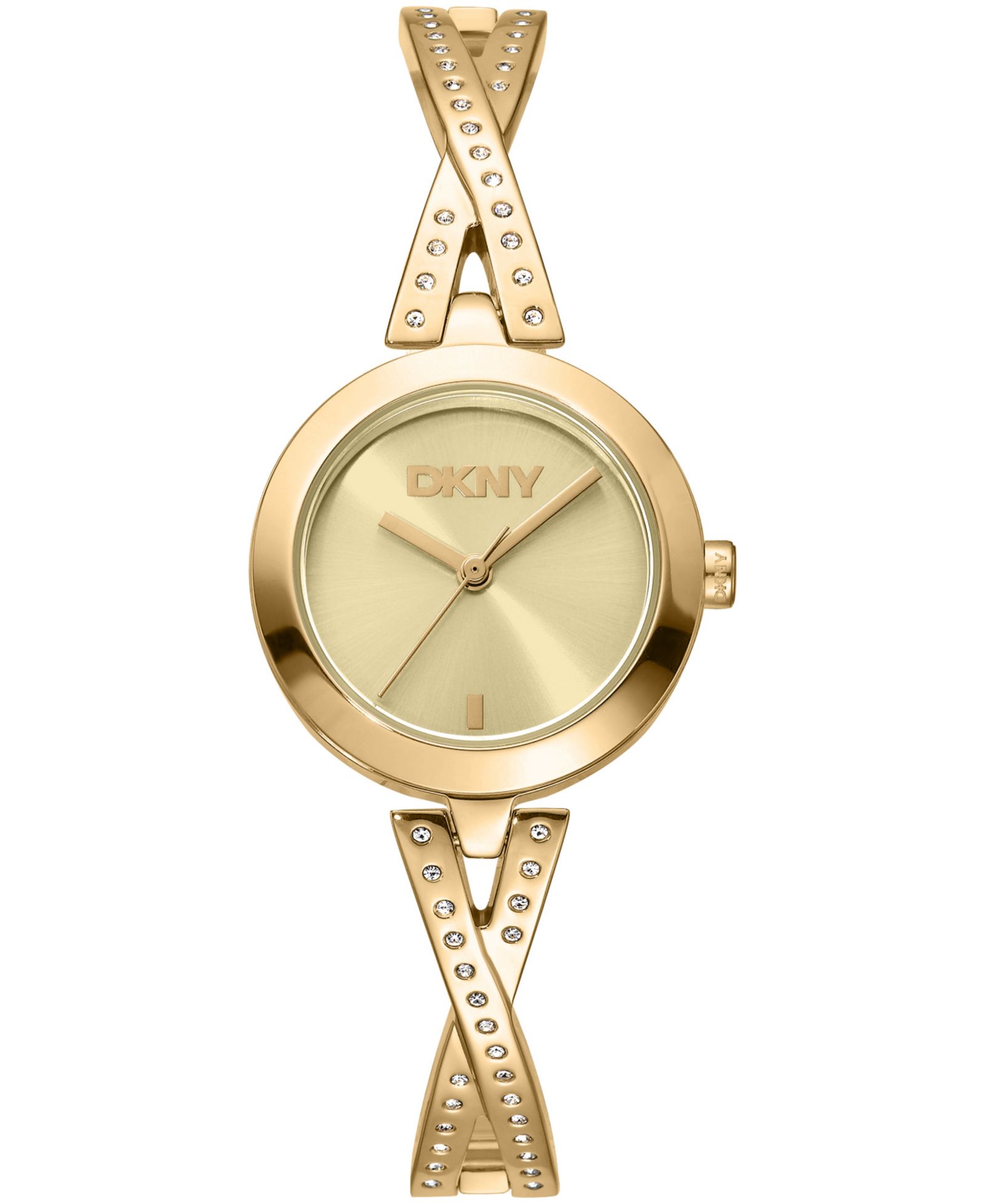Женские часы DKNY Half Bangle Quartz Gold-Tone Stainless Steel 26mm