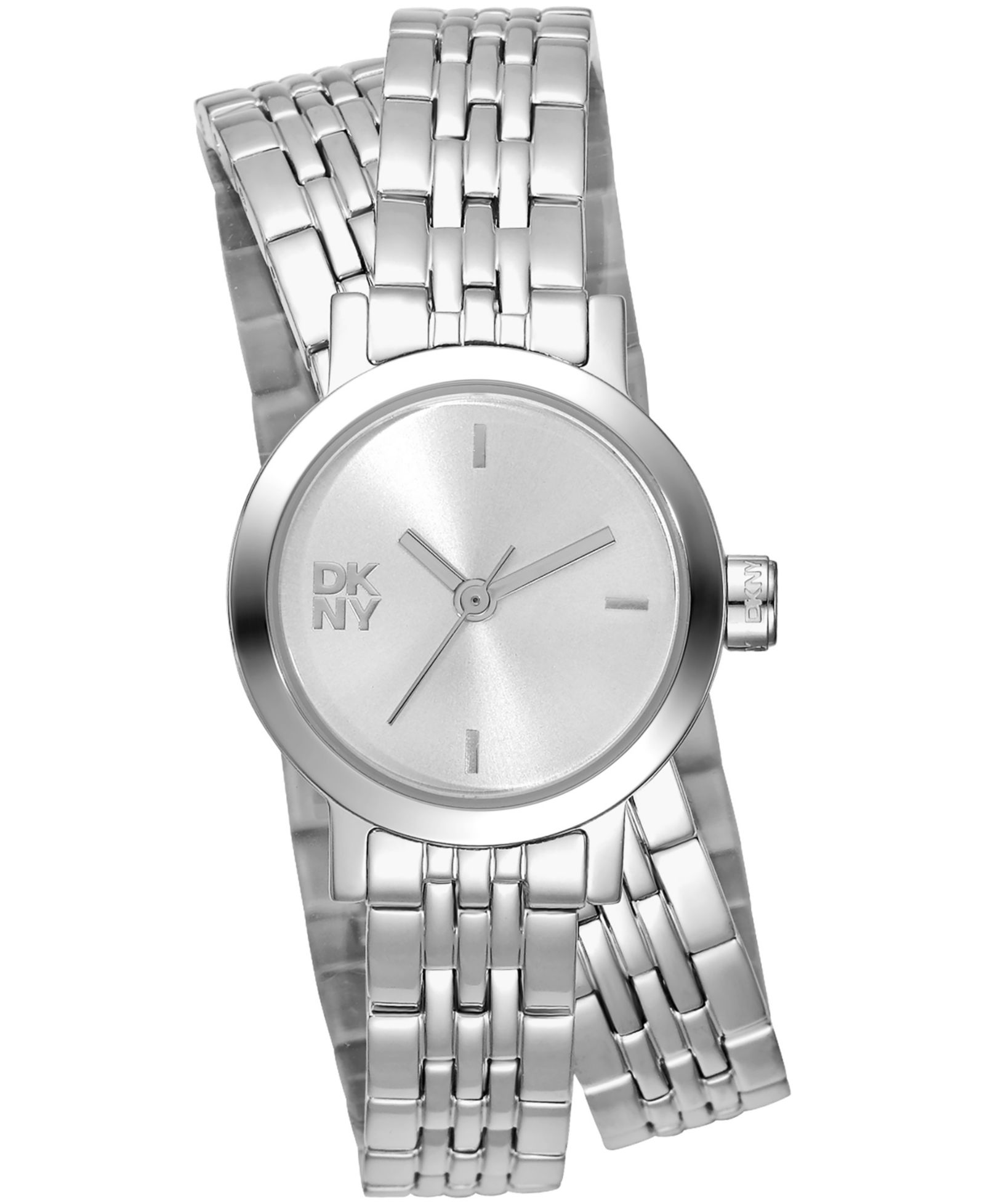DKNY Women's Mini Quartz Stainless Steel Double Bracelet Watch 23mm