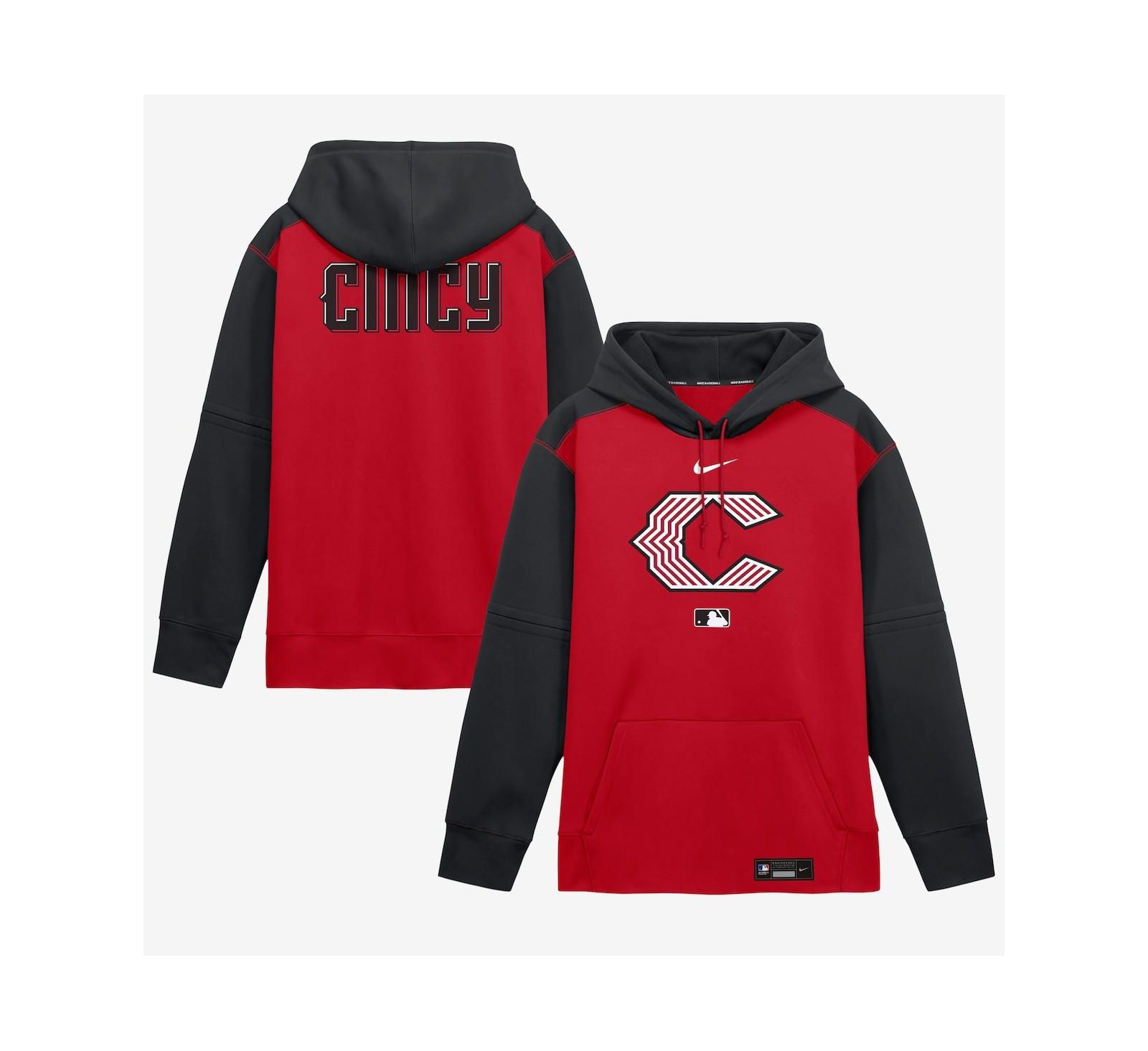 Nike Мужское худи Cincinnati Reds 2026 City Connect Authentic Collection Therma-FIT, красно-черное