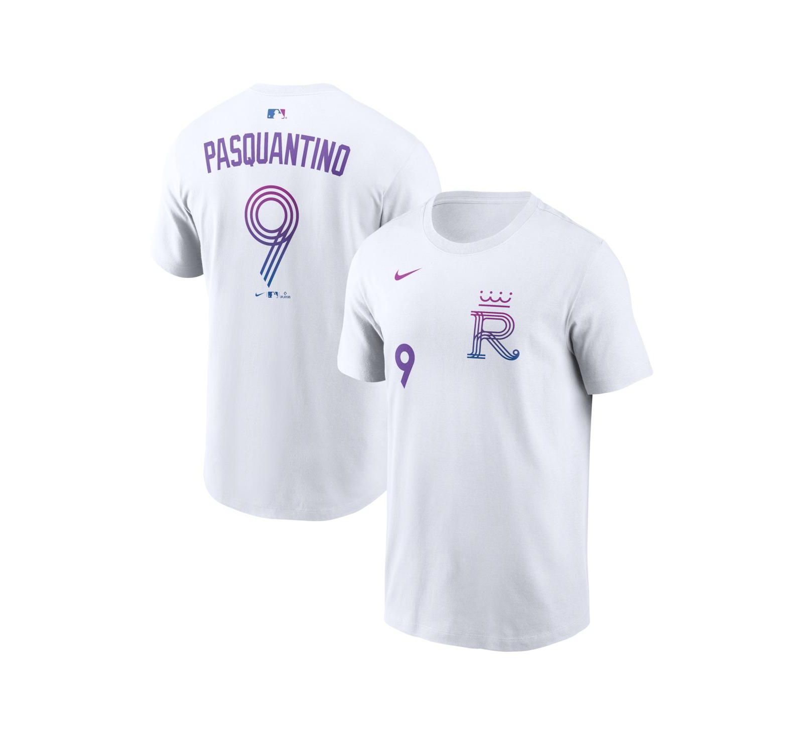Nike Men's Vinnie Pasquantino White Kansas City Royals 2026 City Connect Name & Number T-Shirt