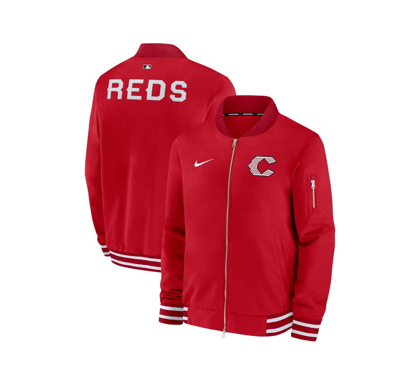 Мужская бомбер-куртка Nike Red Cincinnati Reds City Connect