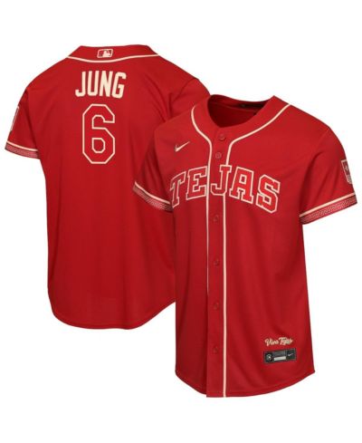 Nike Детская спортивная джерси Josh Jung Texas Rangers 2026 City Connect, красная