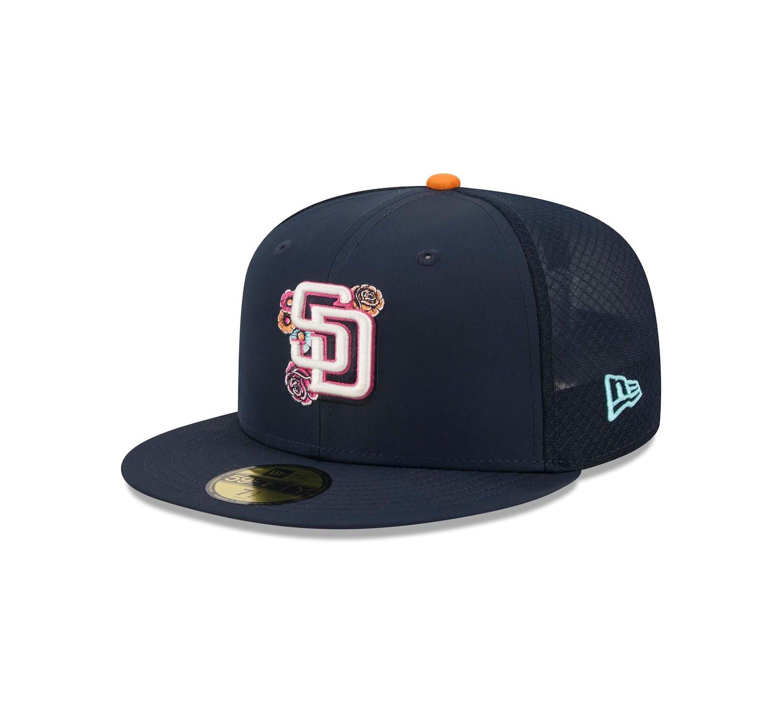 New Era Men's Cream/Navy San Diego Padres 2026 City Connect Batting Practice 59FIFTY Fitted Hat