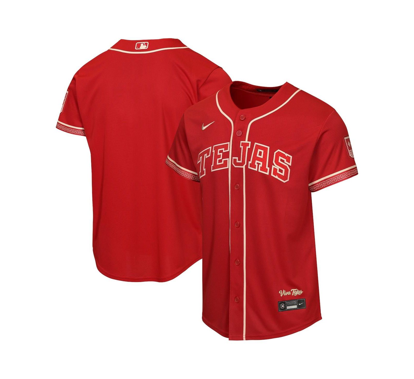 Nike джерси Nike Big Boys and Girls Red Texas Rangers 2026 City Connect Stadium
