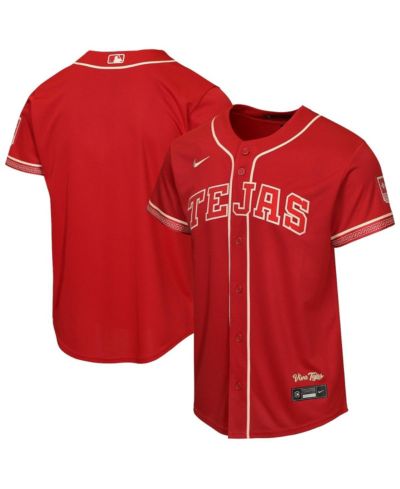 Nike Big Boys and Girls Red Texas Rangers 2026 City Connect Stadium Jersey
