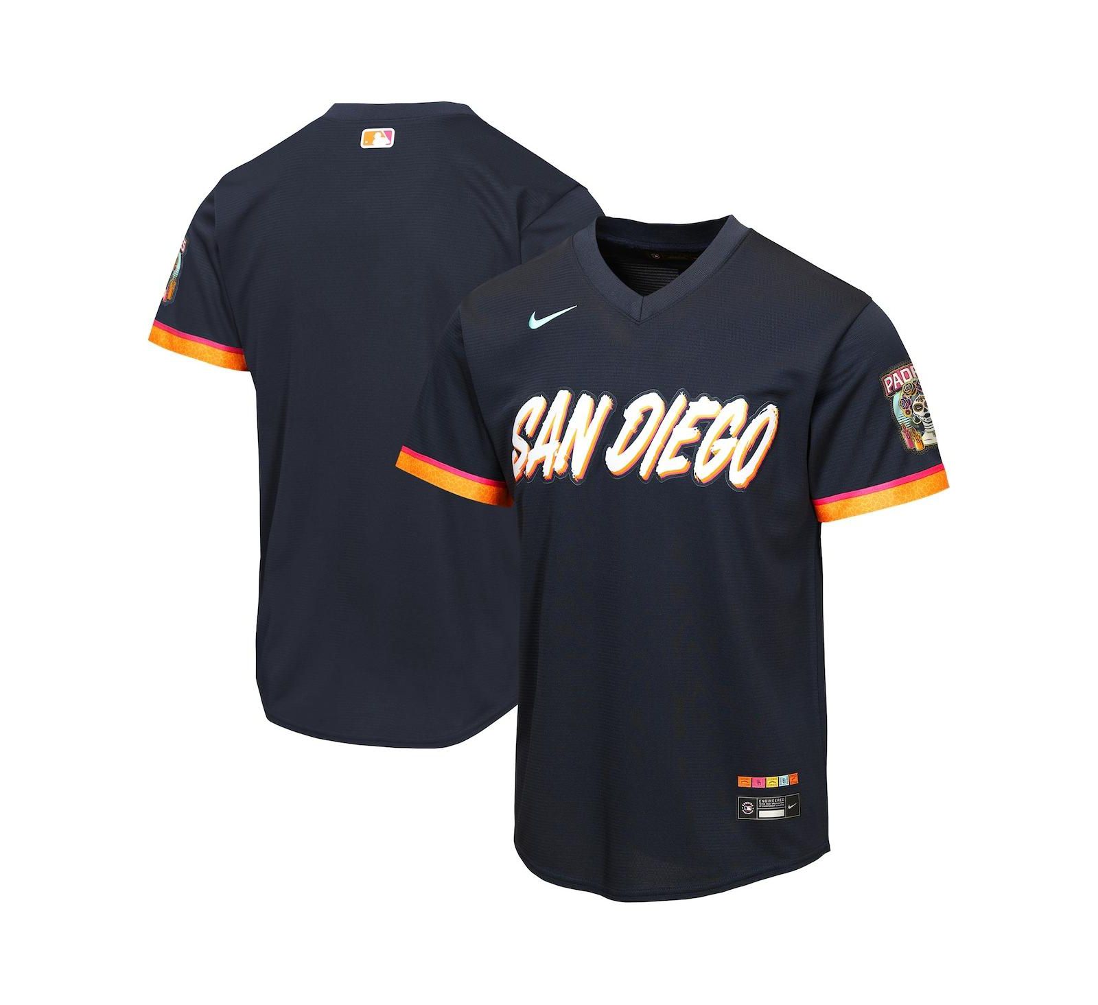 Детская джерси Nike Navy San Diego Padres 2026 City Connect Stadium для мальчиков и девочек