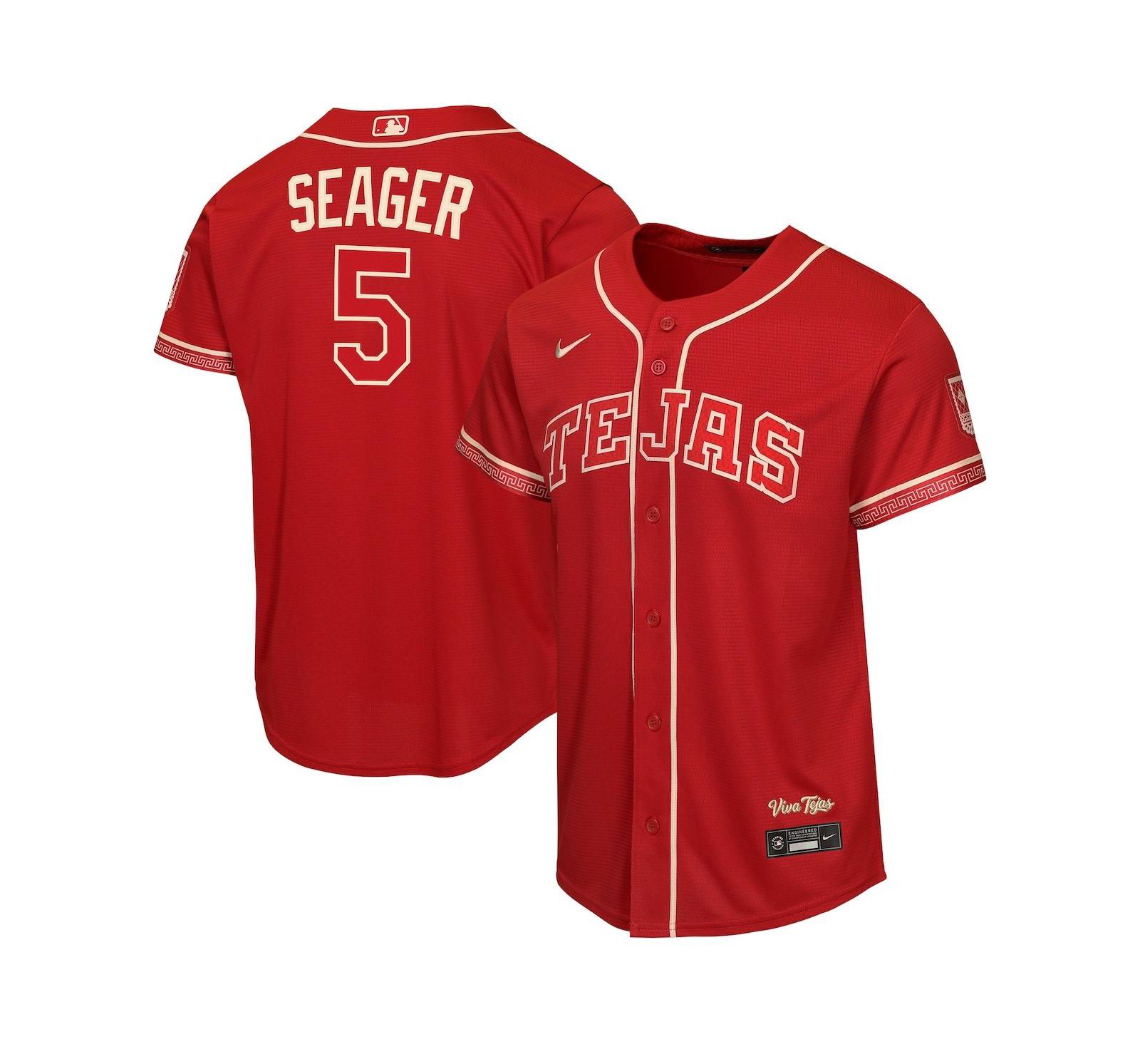 Детская джерси Nike Corey Seager Red Texas Rangers 2026 City Connect Stadium