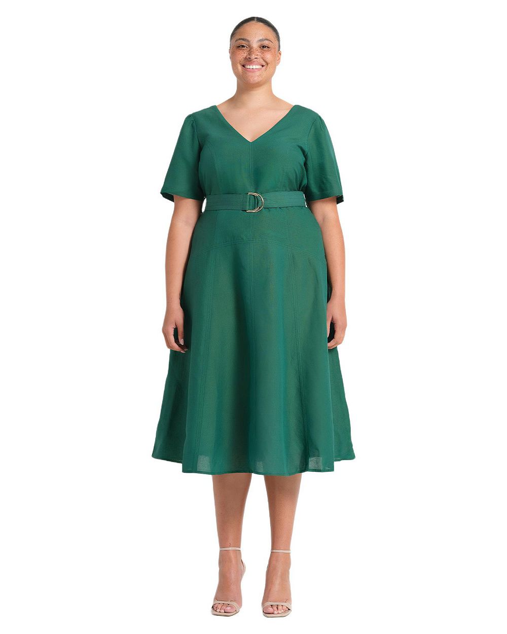 Женское платье макси ESTELLE Aelin Linen Belted Fit Flare