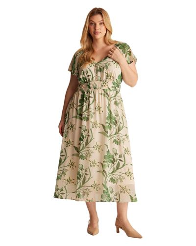Женское летнее платье миди ESTELLE Anaya Petal Flutter Sleeve