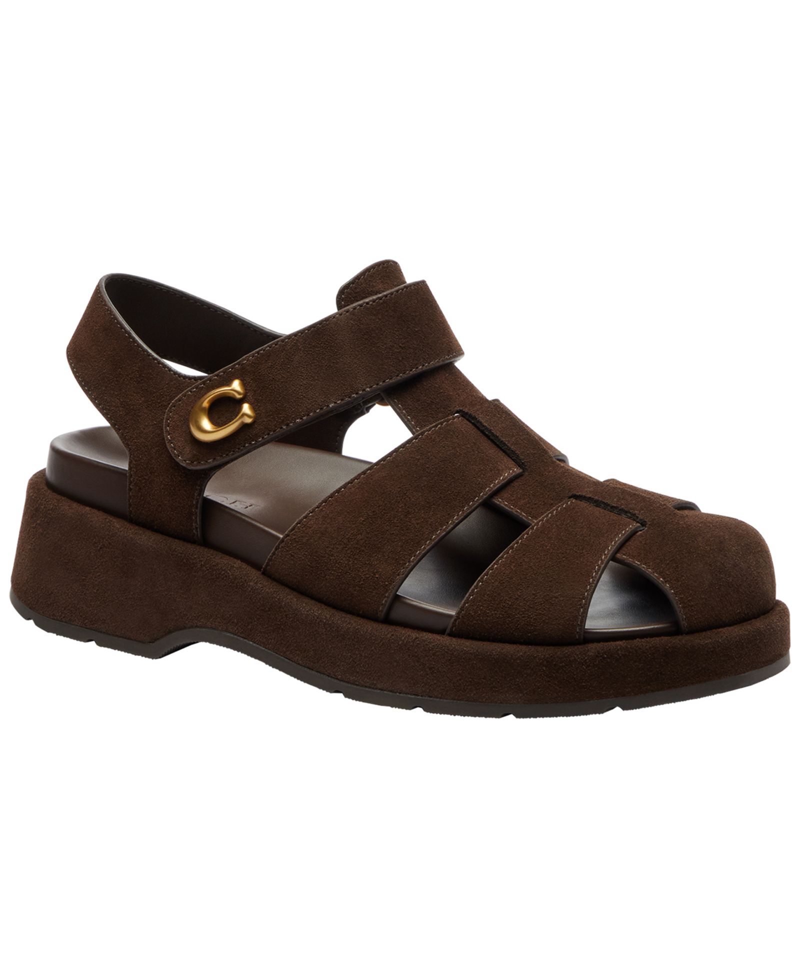 COACH Women's Sculpted C Fisherman Round Toe Sandals