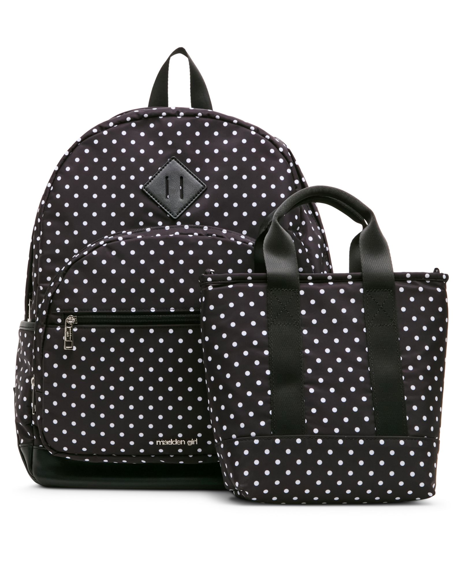 Madden Girl Lynx Nylon Dome Medium Backpack and Lunchbox Set