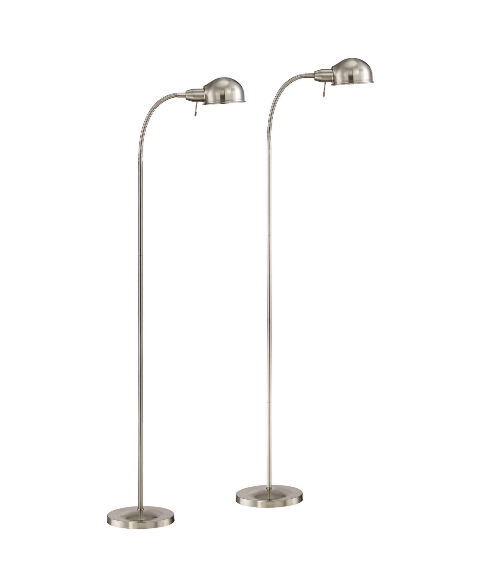 360 Lighting Ridley Modern Adjustable Gooseneck Standing Floor Lamps, Set of 2, 61" Tall