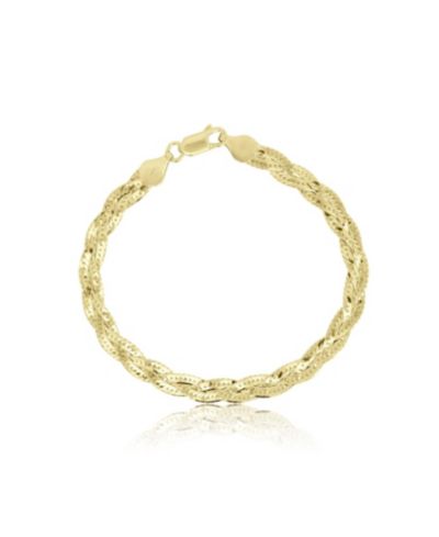 The Lovery Braided Herringbone Bracelet 14K Gold-Plated Sterling Silver