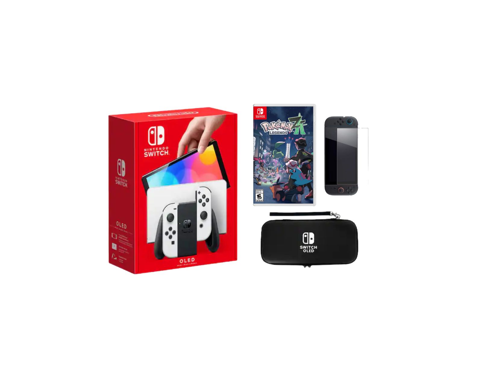 Nintendo Switch OLED Bundle с аксессуарами и игрой Pokemon Z-A