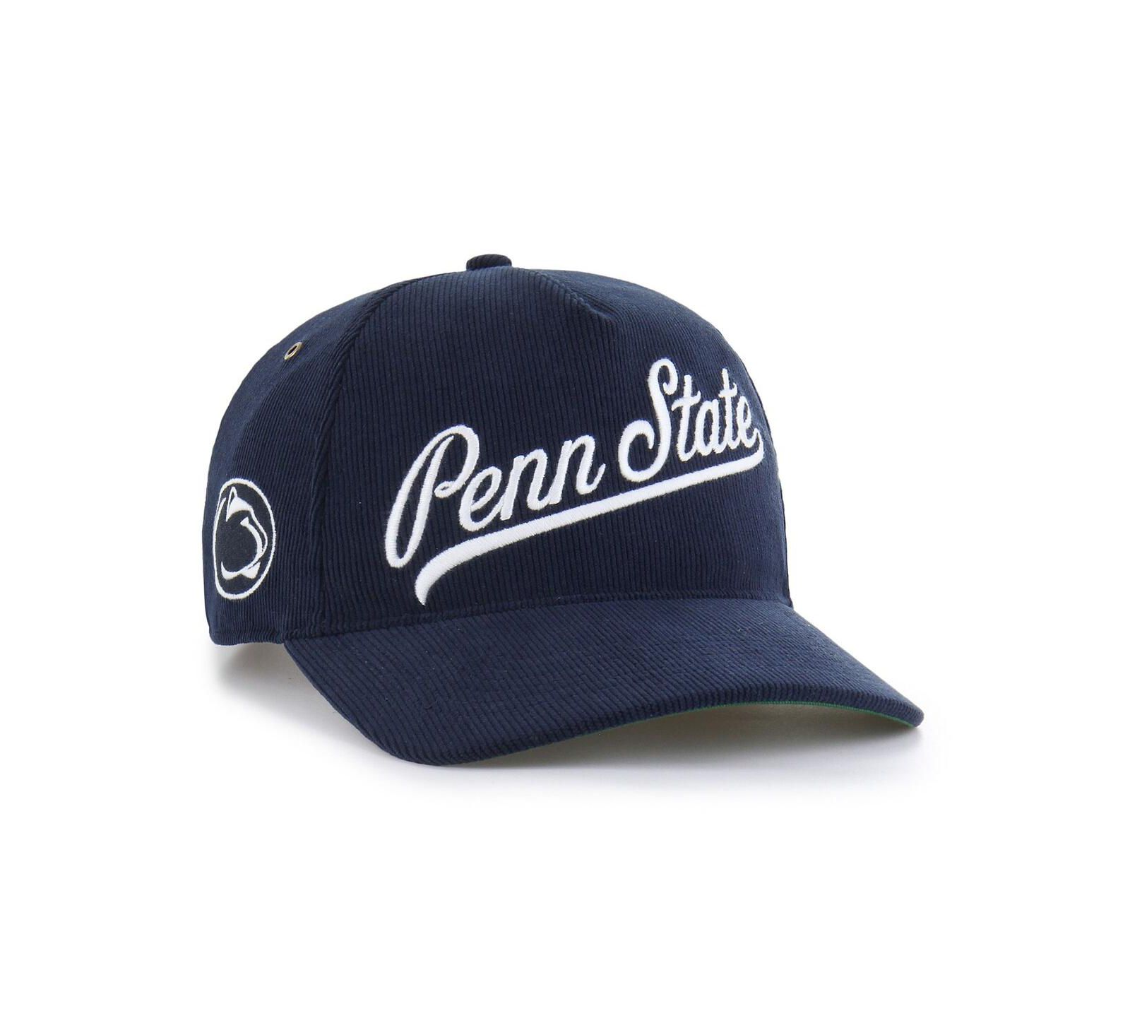 Мужская и женская кепка '47 Brand Navy Penn State Nittany Lions Collections Golden Age Corduroy Hitch Adjustable