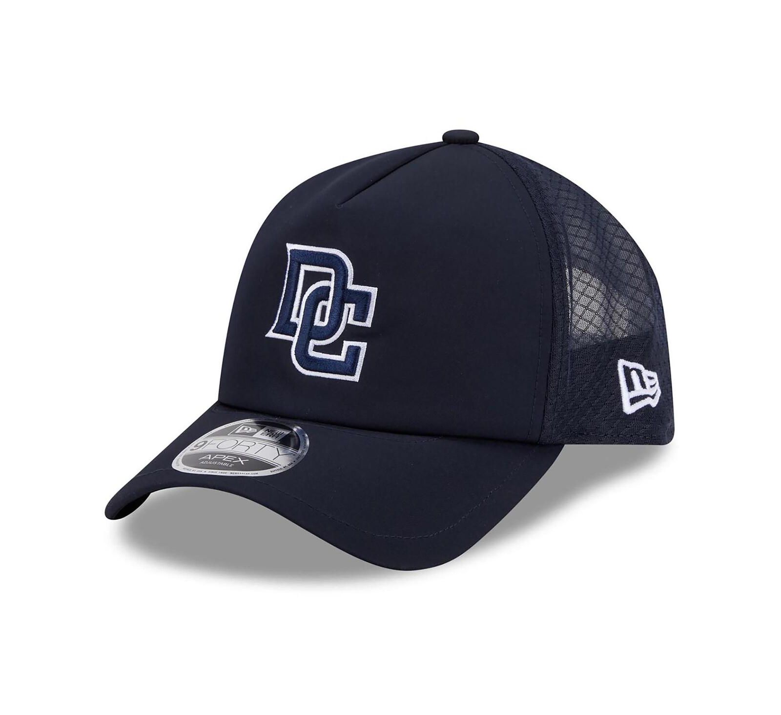 New Era Men's Navy Washington Nationals 2026 Batting Practice Apex 9FORTY Adjustable Trucker Hat