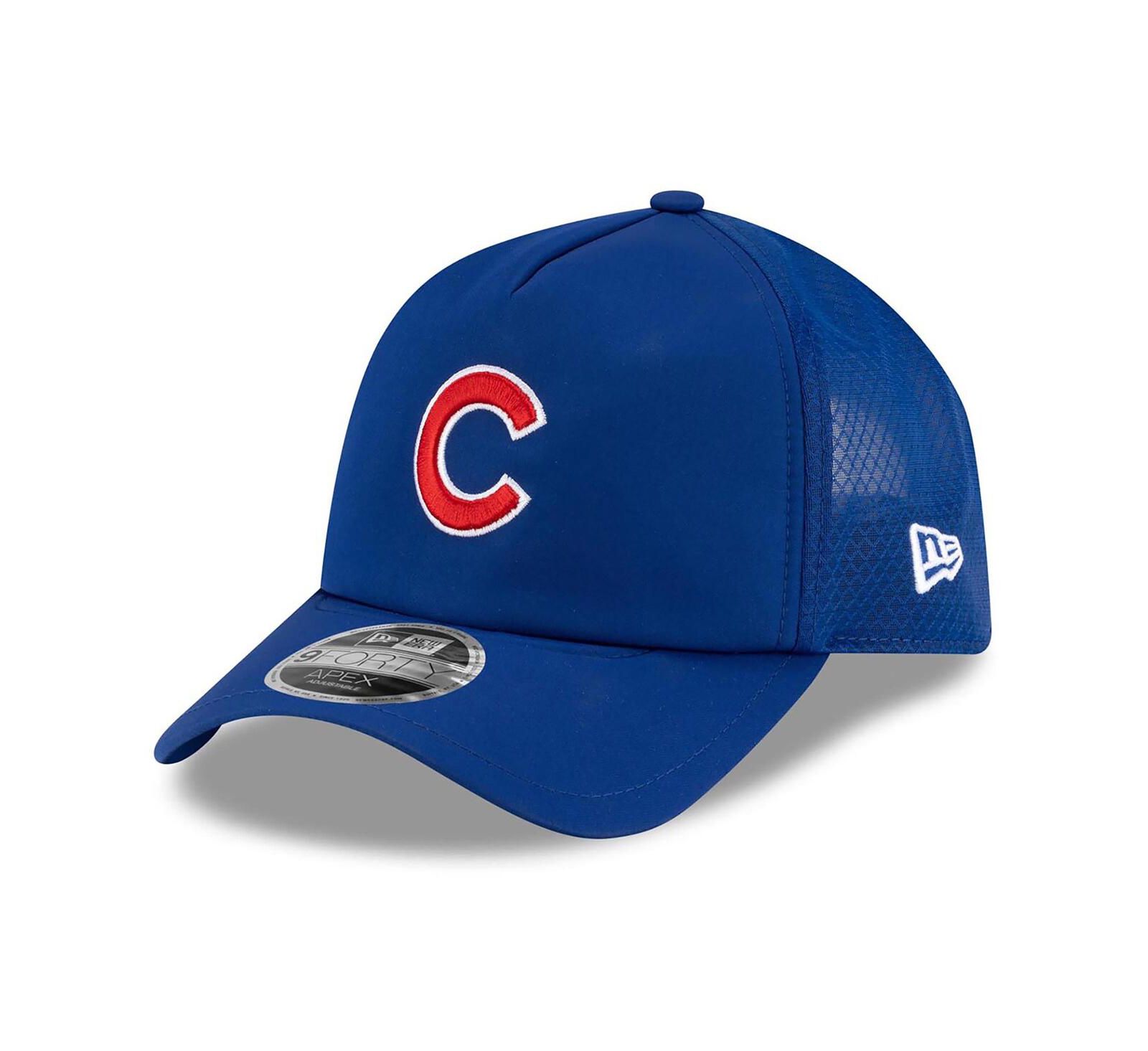 New Era Men's Royal Chicago Cubs 2026 Batting Practice Apex 9FORTY Adjustable Trucker Hat