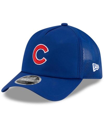 New Era Men's Royal Chicago Cubs 2026 Batting Practice Apex 9FORTY Adjustable Trucker Hat