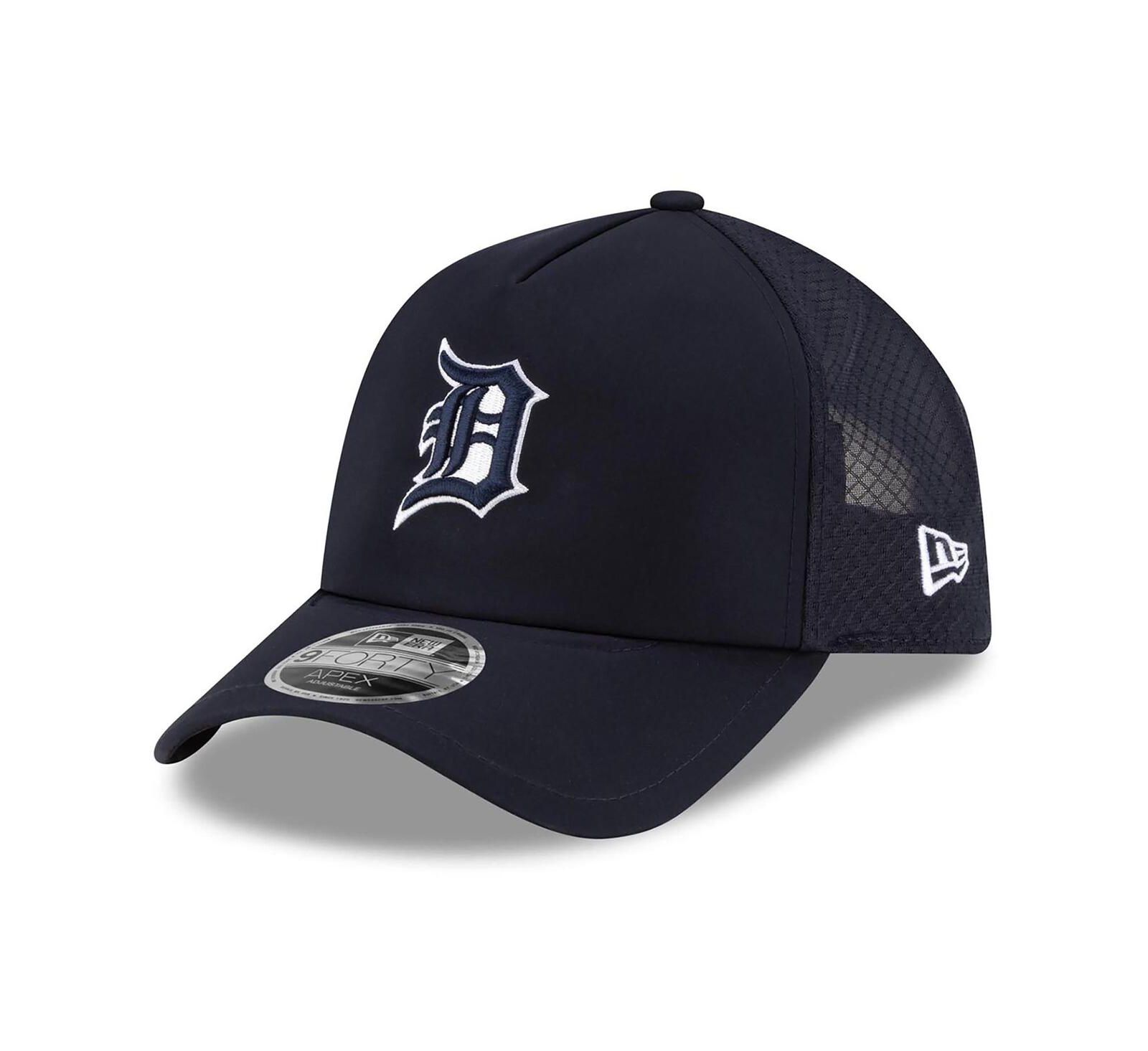 New Era Men's Navy Detroit Tigers 2026 Batting Practice Apex 9FORTY Adjustable Trucker Hat