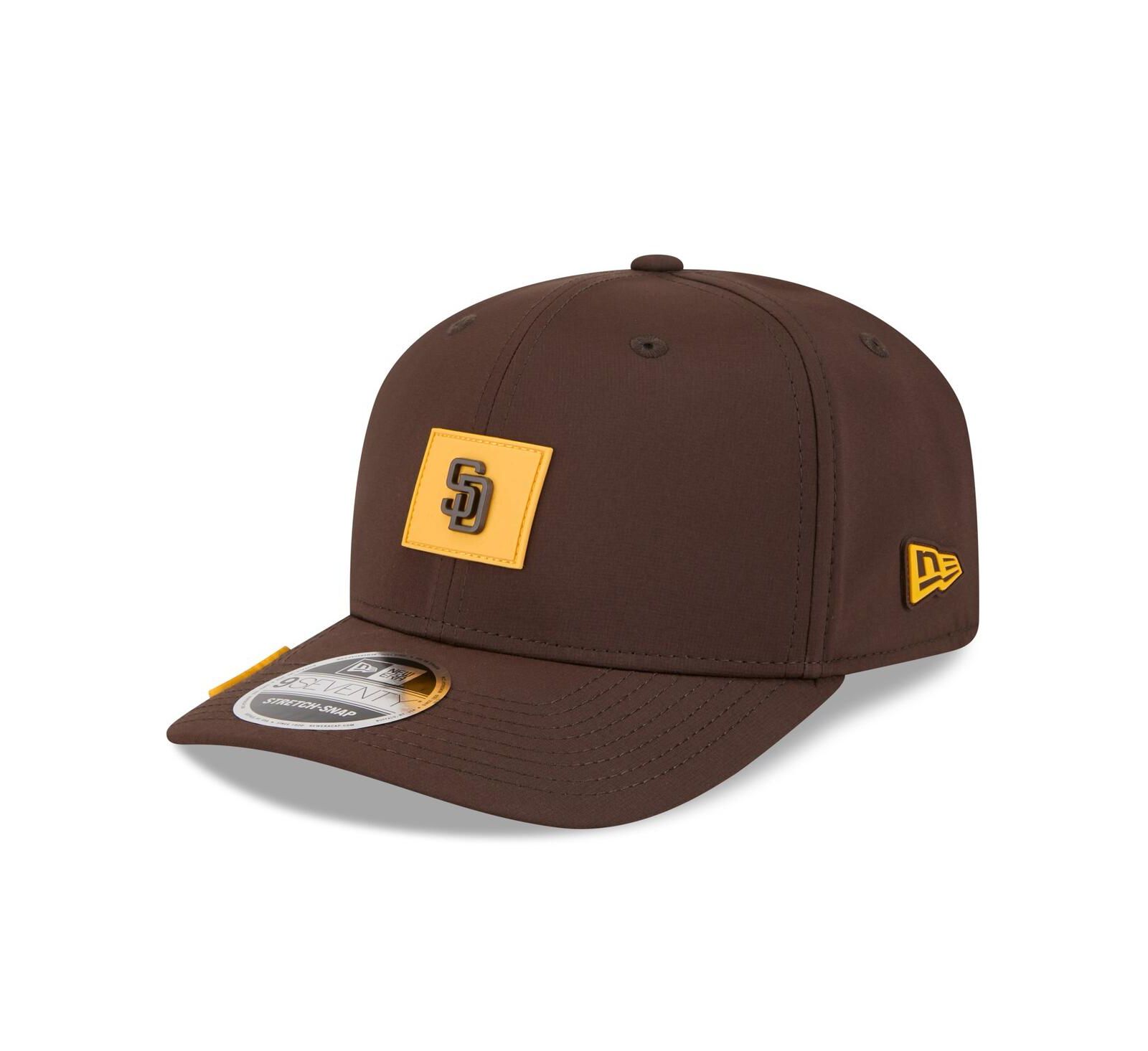 New Era Мужская регулируемая кепка San Diego Padres 2026 Clubhouse 9SEVENTY, коричневая