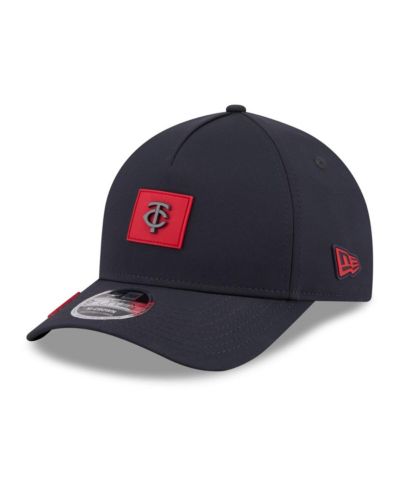 Мужская кепка New Era Navy Minnesota Twins 2026 Clubhouse 9FORTY A-Frame Adjustable