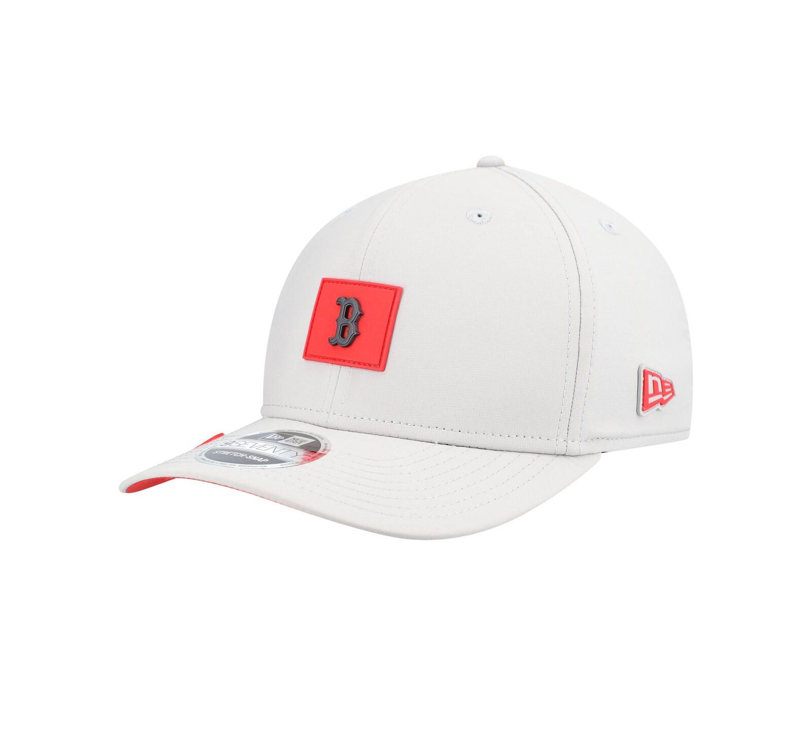 Мужская регулируемая кепка New Era Gray Boston Red Sox 2026 Clubhouse 9SEVENTY