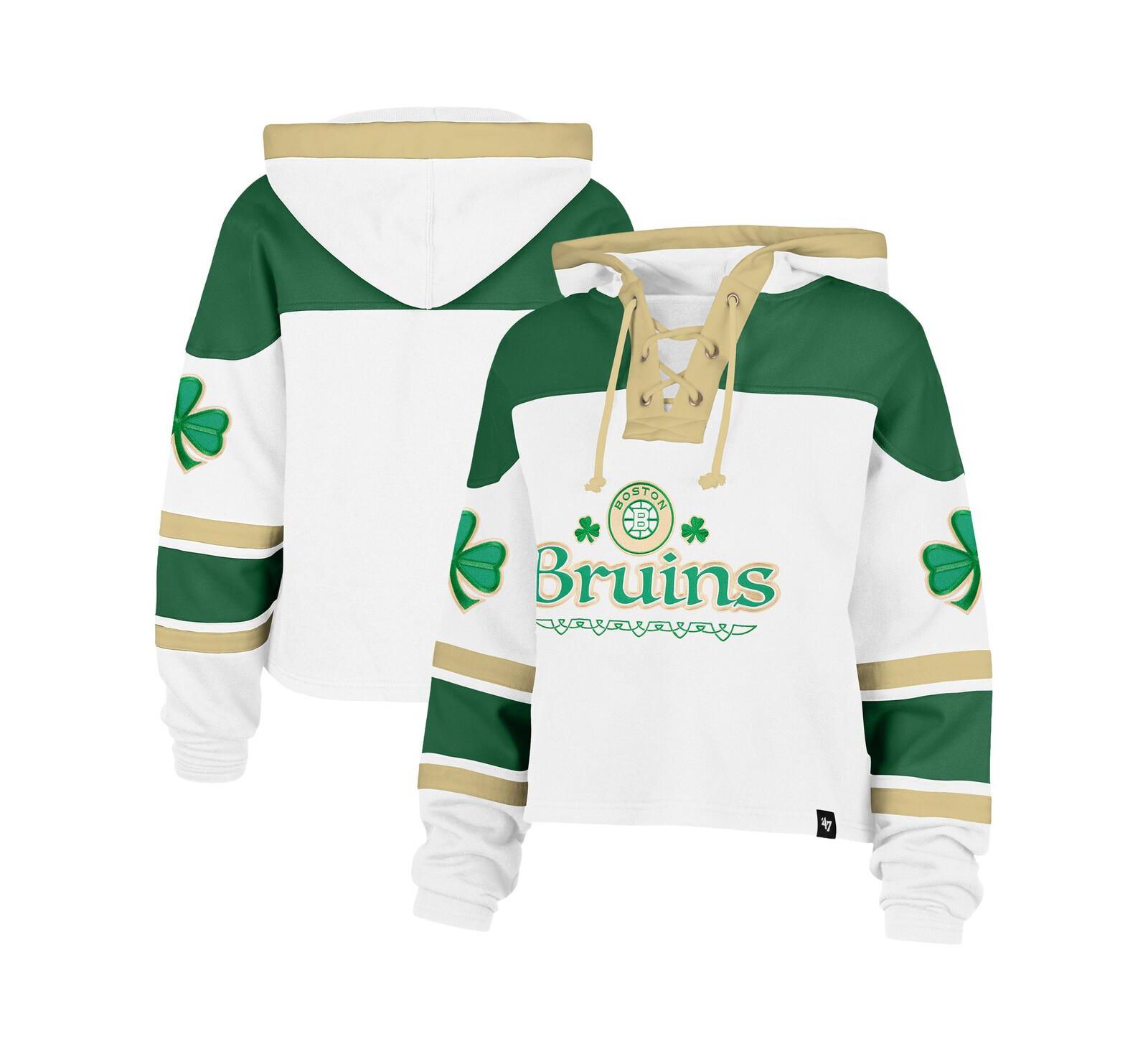 '47 Brand Женский укороченный худи с капюшоном Boston Bruins
