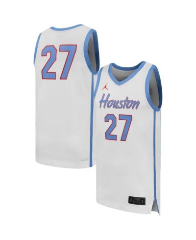Jordan Men's 27 White Houston Cougars Replica Basketball Jersey