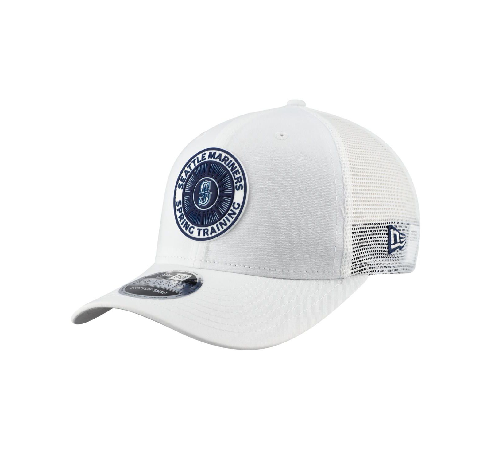 New Era Men's White Seattle Mariners 2026 Spring Training Fan Pack 9SEVENTY Adjustable Trucker Hat
