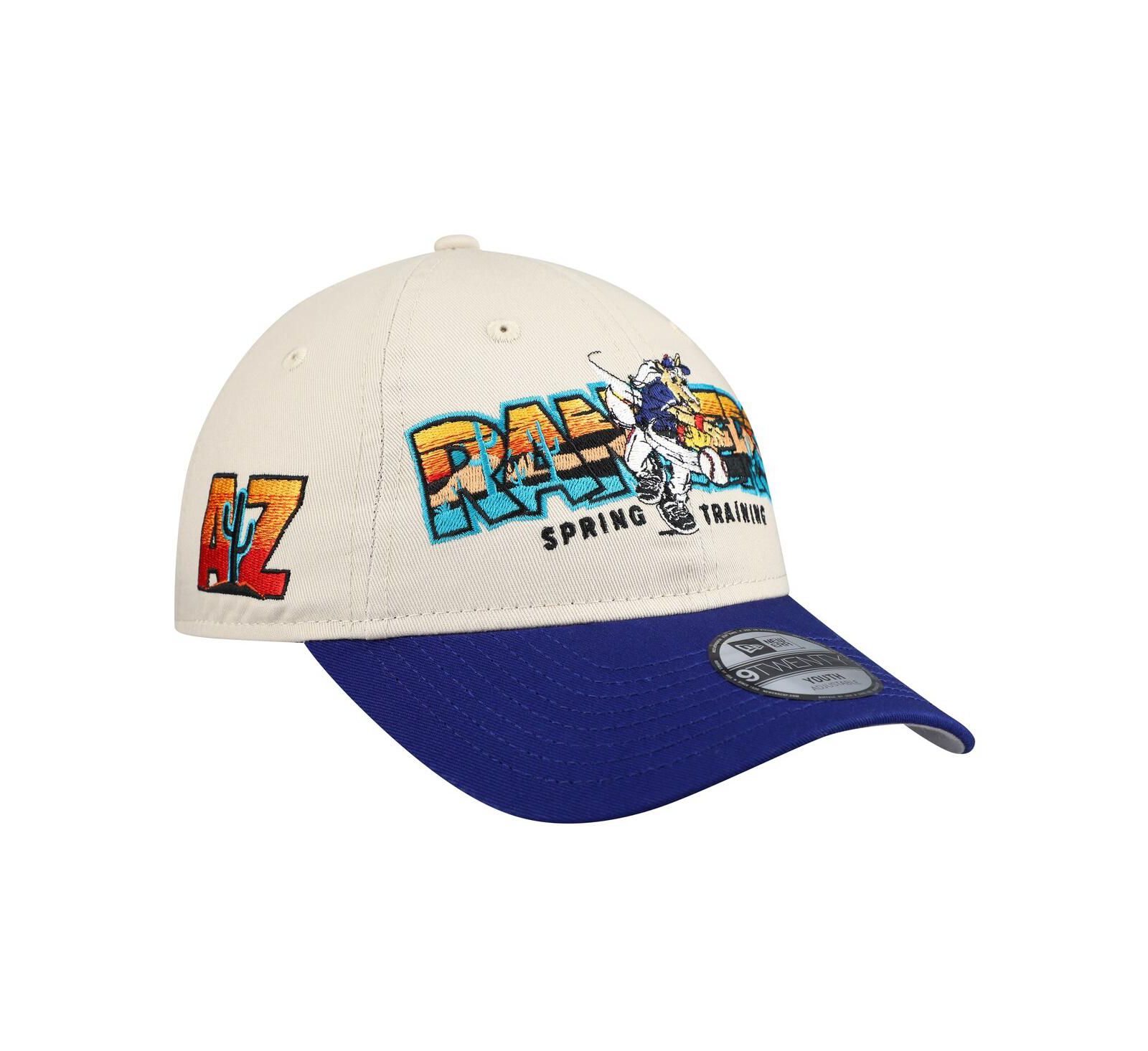 Регулируемая кепка New Era Big Boys and Girls Stone/Royal Texas Rangers 2026 Spring Training Fan Pack Batter 9TWENTY