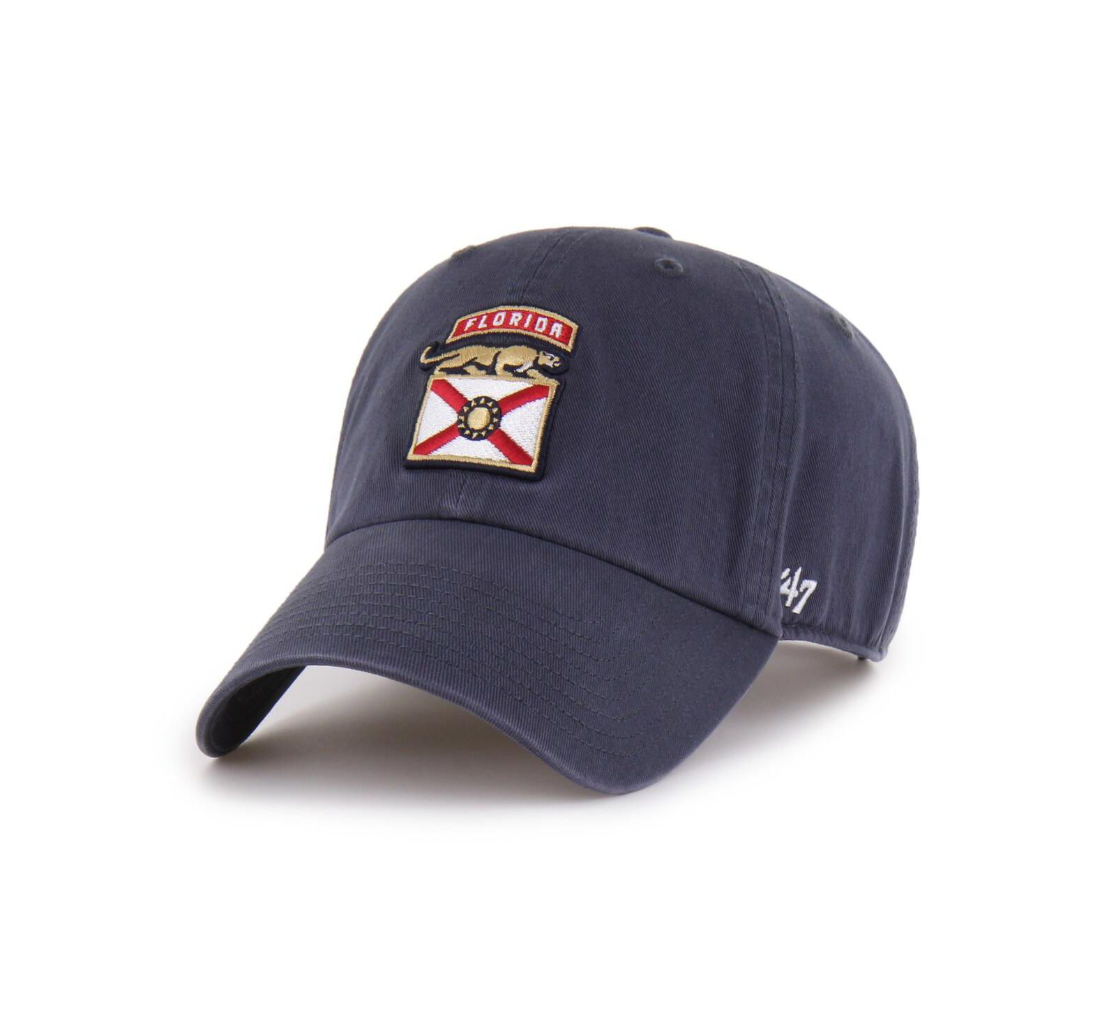 '47 Brand Men's Navy Florida Panthers Alternate Logo Clean Up Adjustable Hat