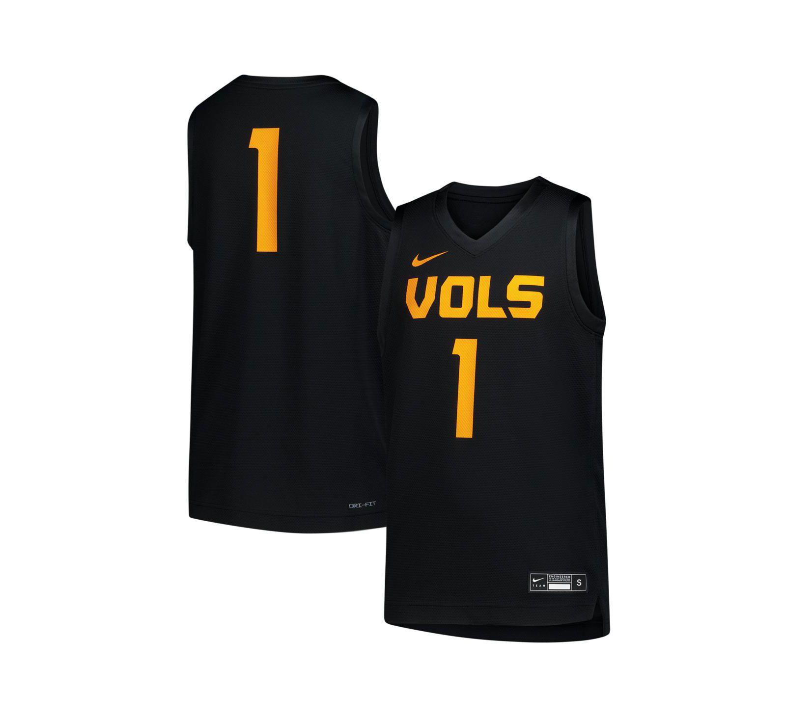 Nike баскетбольная джерси Nike Tennessee Volunteers для мальчиков и девочек черная