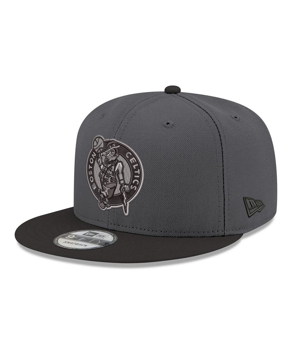 Мужская кепка New Era Boston Celtics Logo 2-Tone 9FIFTY Snapback серая/черная