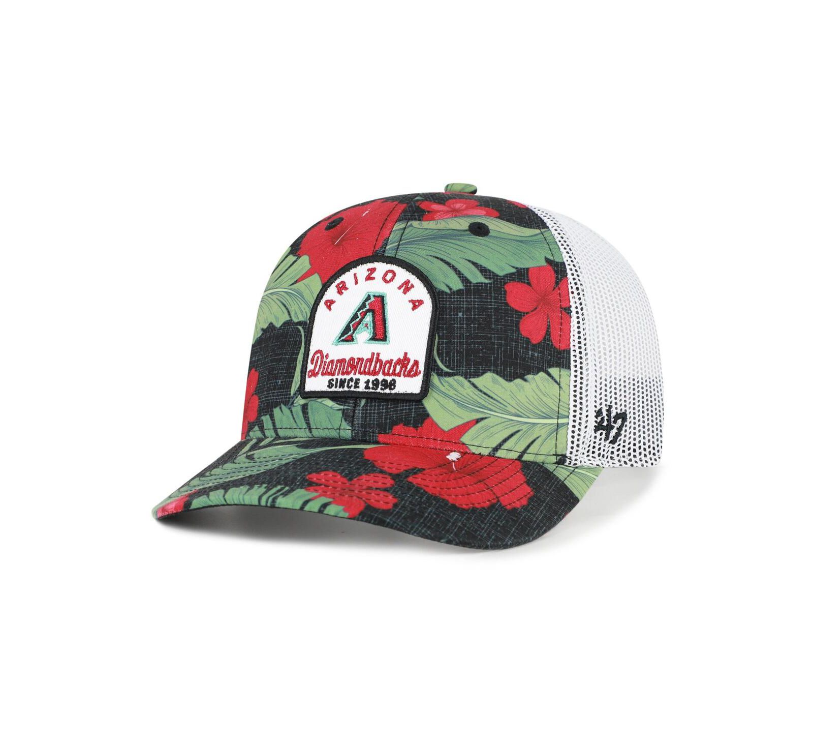 Мужская кепка '47 Brand Black Arizona Diamondbacks Tei Beachside Adjustable Trucker Hat