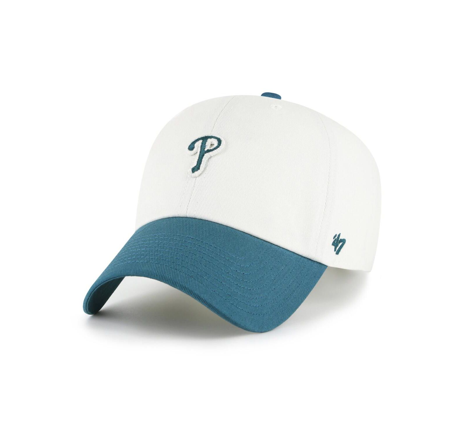 '47 Brand Мужская белая/бирюзовая кепка Philadelphia Phillies Contemporary Tonal Clean Up с регулировкой