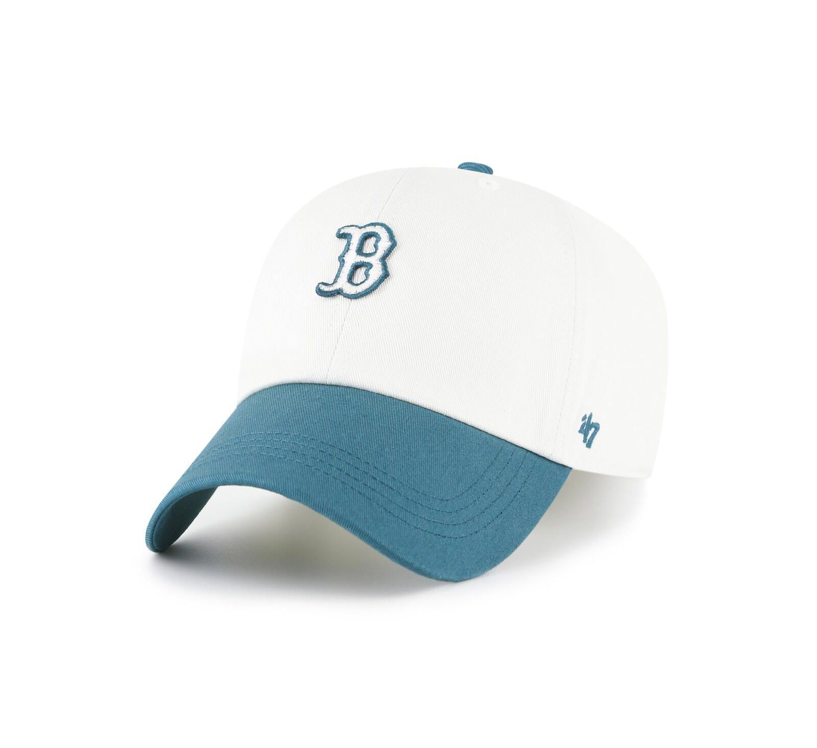 Мужская бейсболка '47 Brand White/Teal Boston Red Sox Contemporary Tonal Clean Up Adjustable