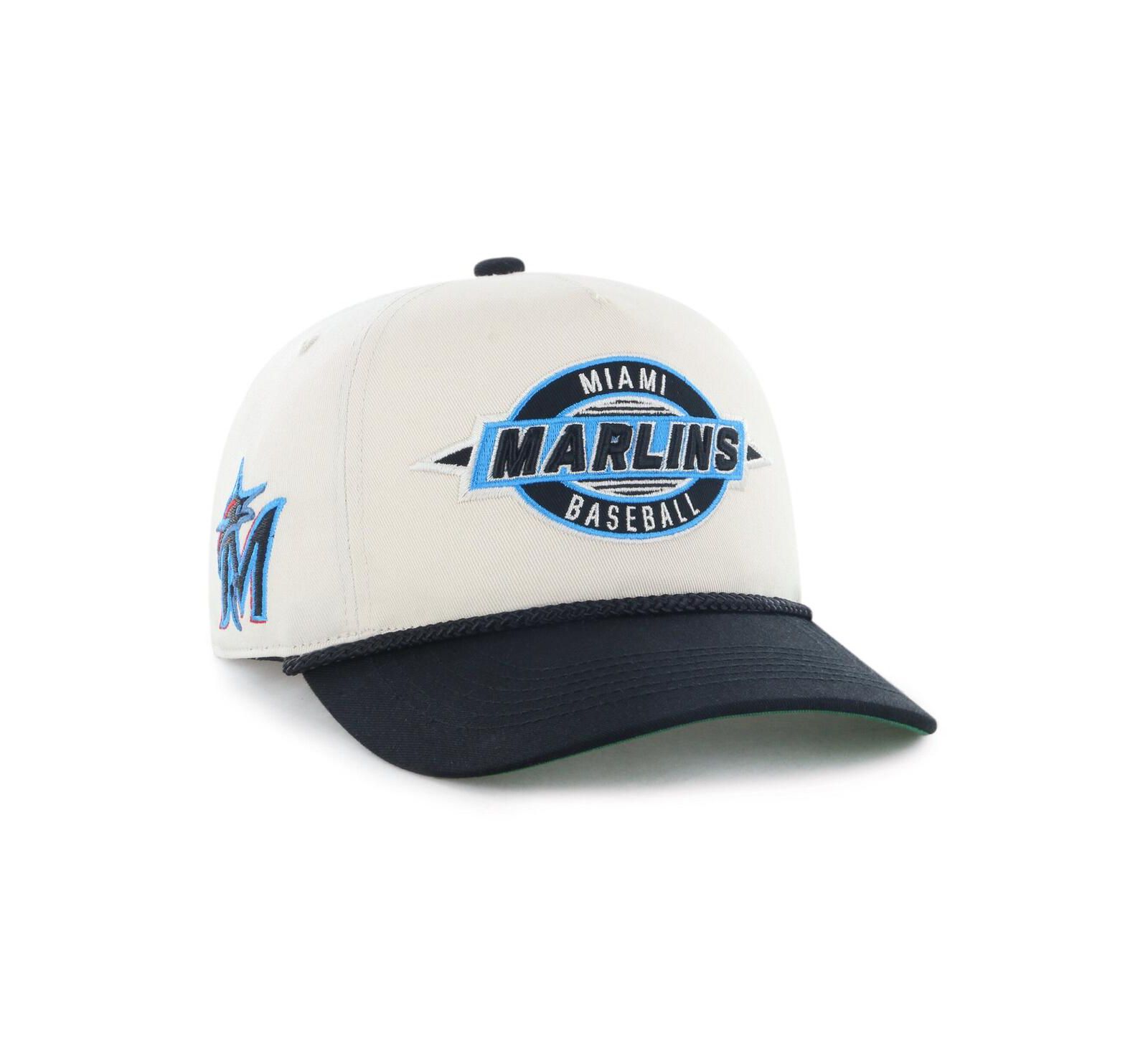 Кепка '47 Brand Big Boys and Girls Natural/Black Miami Marlins Frame Out Hitch Adjustable