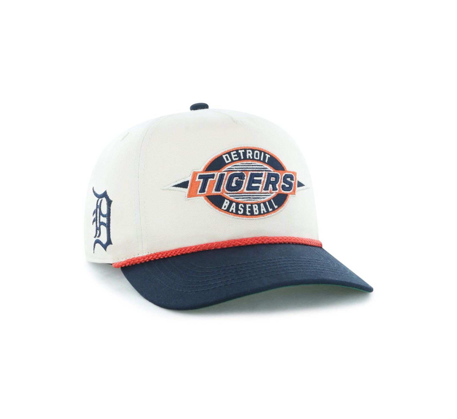'47 Brand регулируемая кепка Detroit Tigers Frame Out Hitch для мальчиков и девочек, Natural/Navy