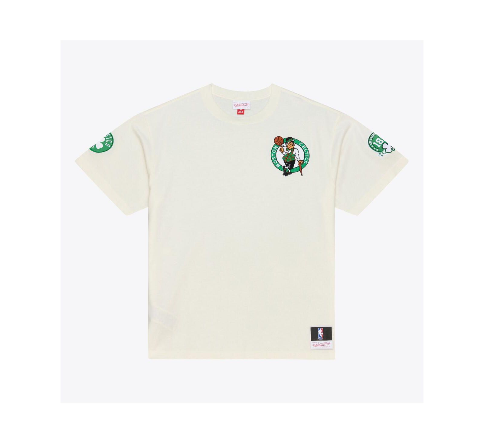 Мужская футболка Mitchell & Ness Men's Cream Boston Celtics Hardwood Classics Premium