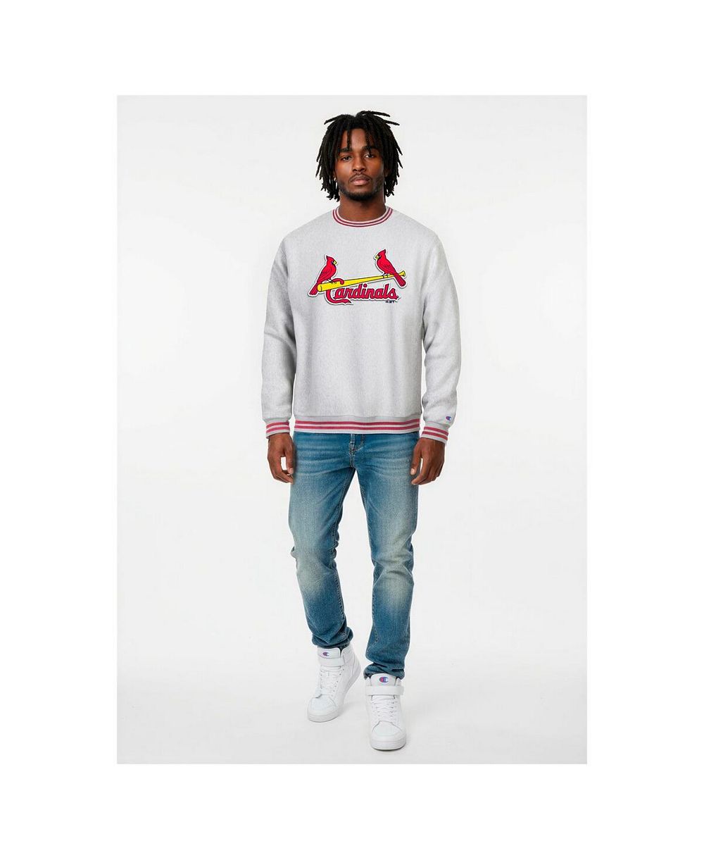 Champion Men's Heather Gray St. Louis Cardinals Reverse Weave Sweatshirt