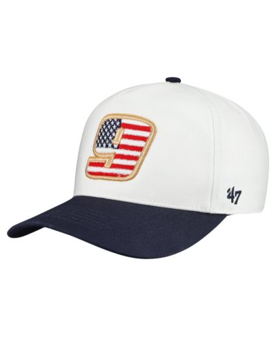 Мужская кепка '47 Brand White Chase Elliott Flag Fill Two-Tone Team Adjustable Hitch