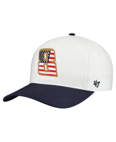 '47 Brand Men's White Kyle Busch Flag Fill Two-Tone Team Adjustable Hitch Hat