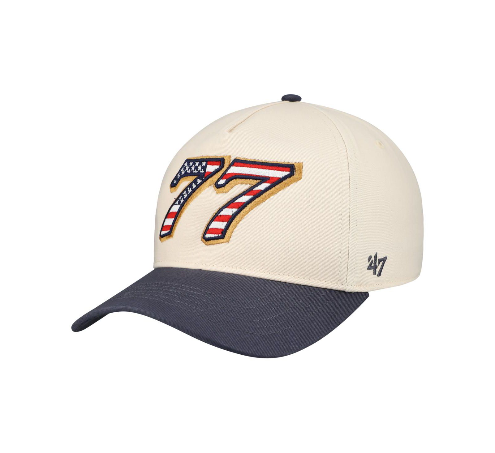 '47 Brand Men's Cream Carson Hocevar Flag Fill Two-Tone Hitch Adjustable Hat
