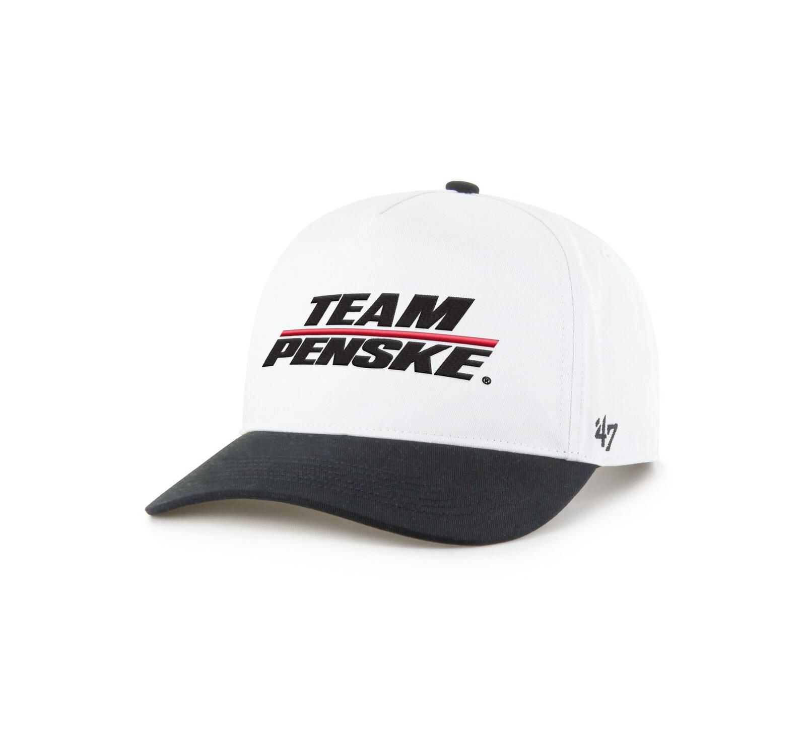 Мужская кепка '47 Brand White/Black Team Penske NASCAR Two-Tone Team Adjustable Hitch